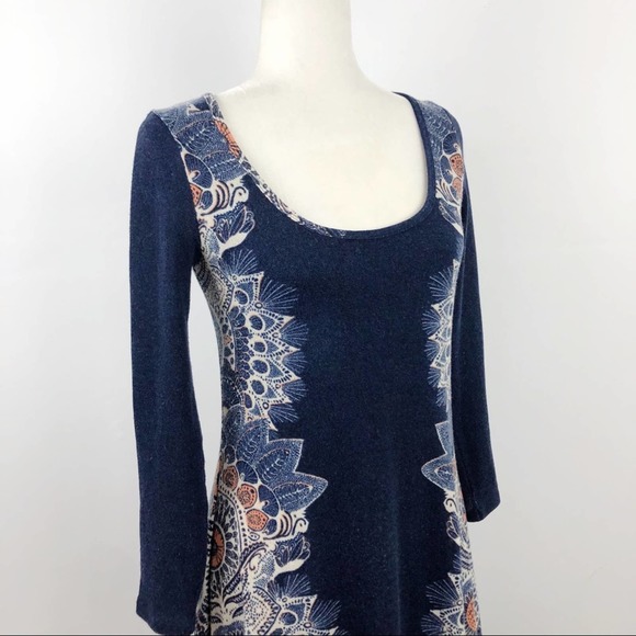 Anthropologie Maeve Navy Eira Sweater Dress Small Long Sleeve - Picture 10 of 15